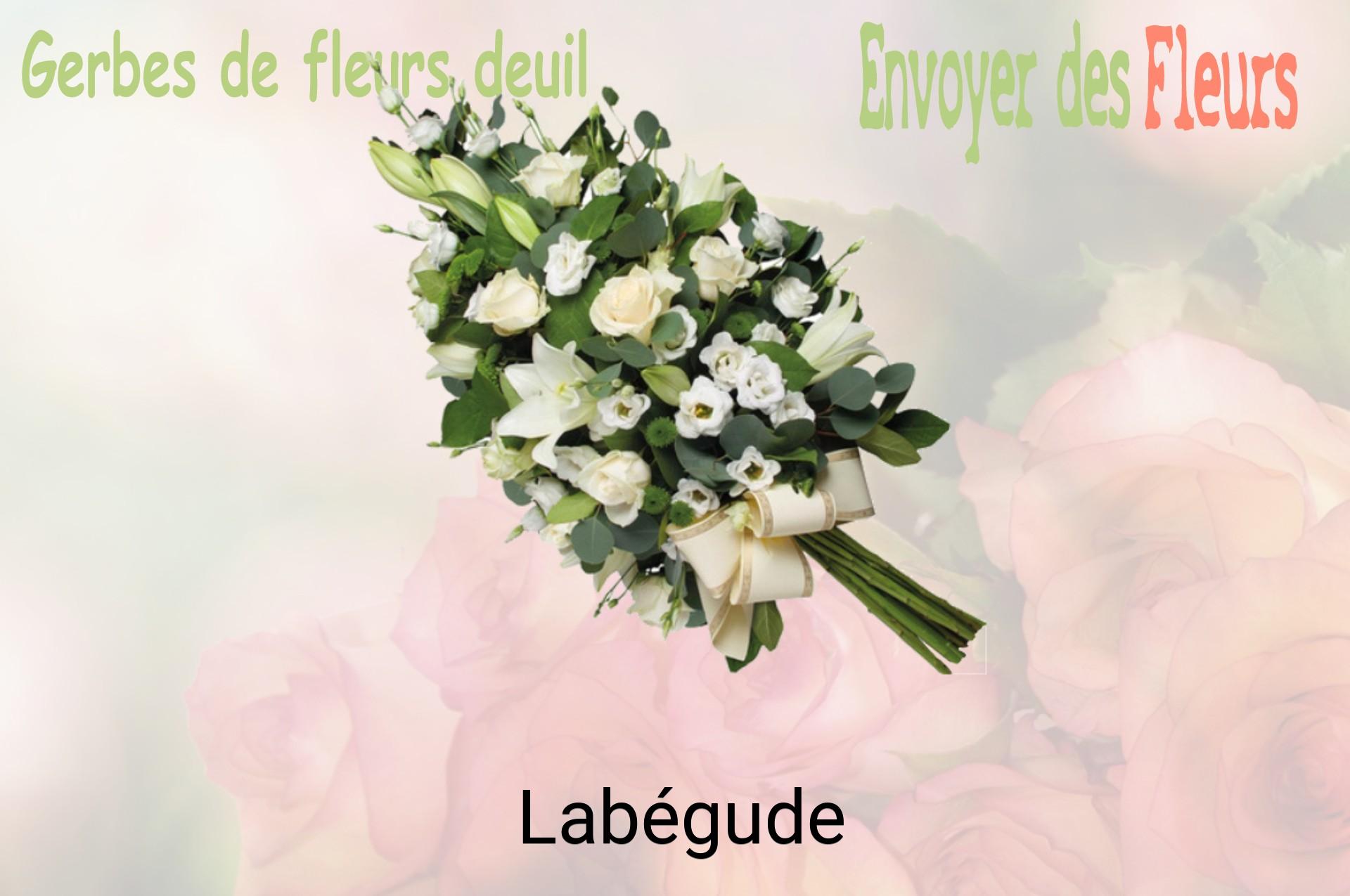 Gerbe de fleurs de deuil livrée à Labégude
